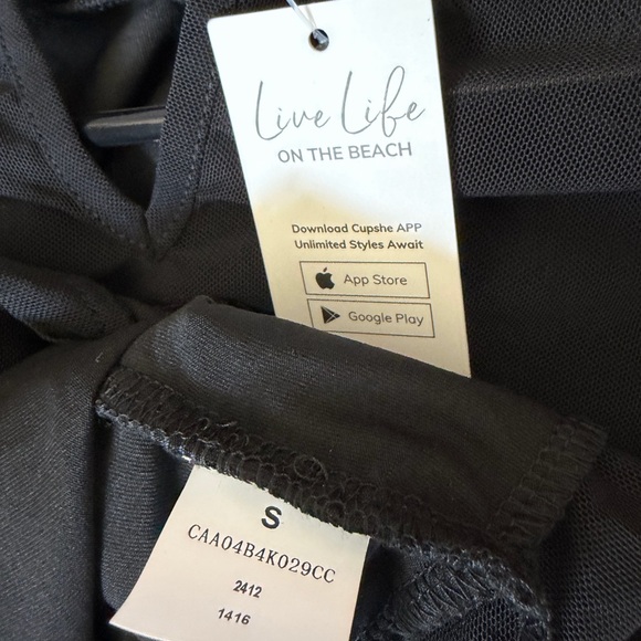 Cupshe Black Sheer Lace Long Sleeve Top - Picture 3 of 3